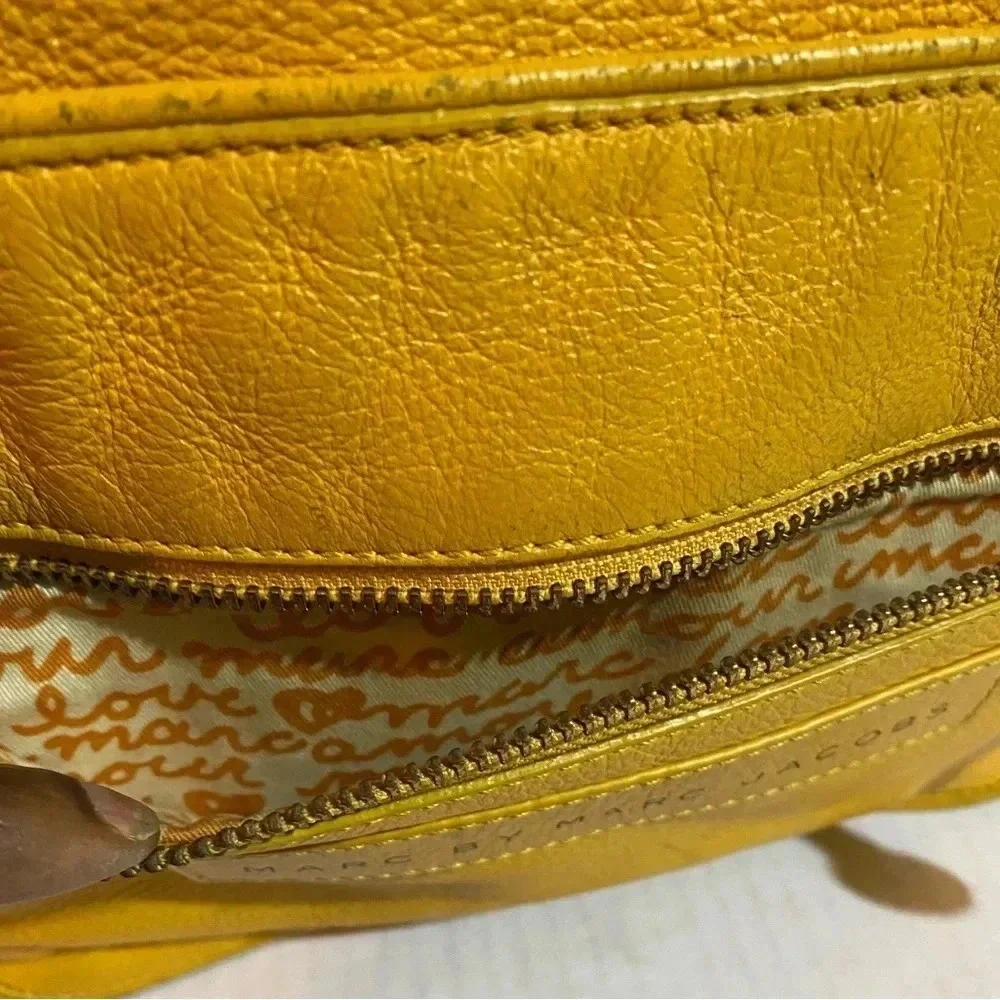 Marc By Marc Jacobs yellow leather satchel handbag